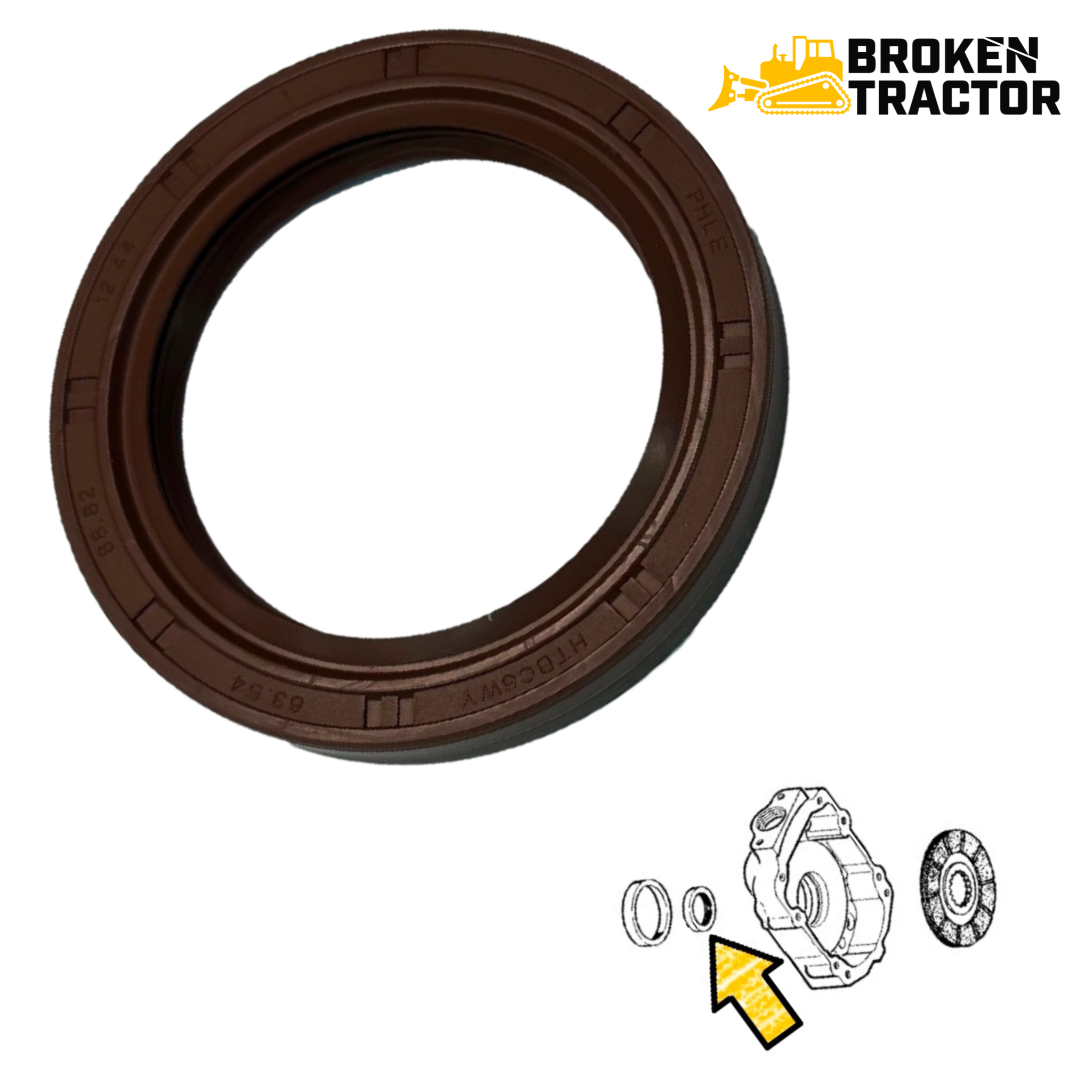 Brake Oil Seal for Case Backhoes, Loaders & Forklifts