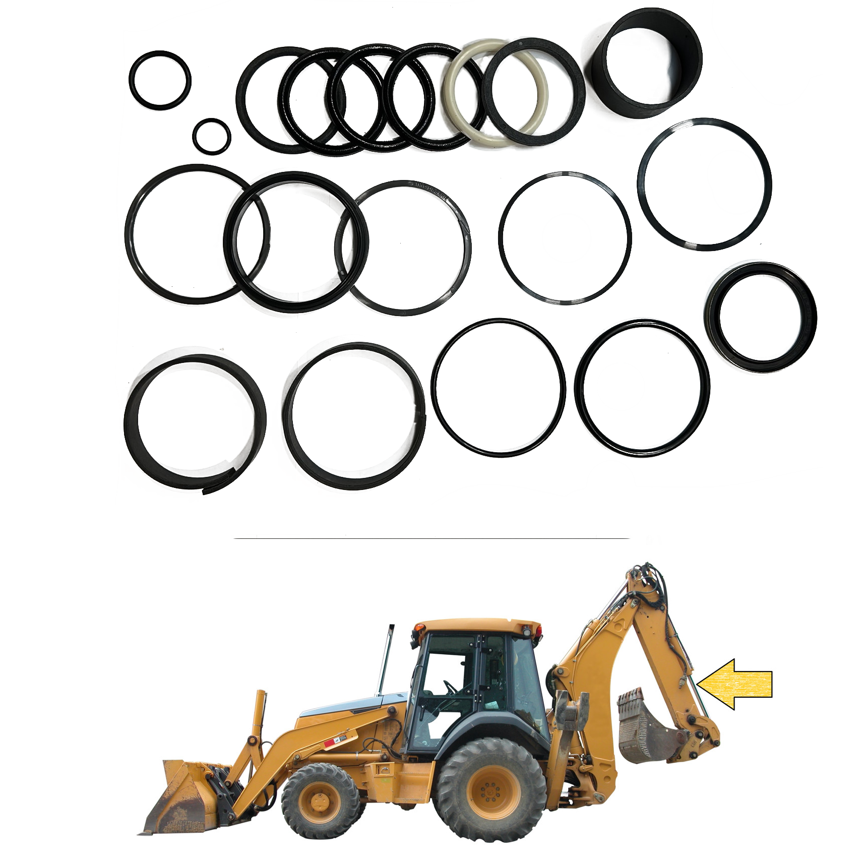 John Deere 310A & 310B Backhoe Hydraulic Cylinders & Parts Broken Tractor