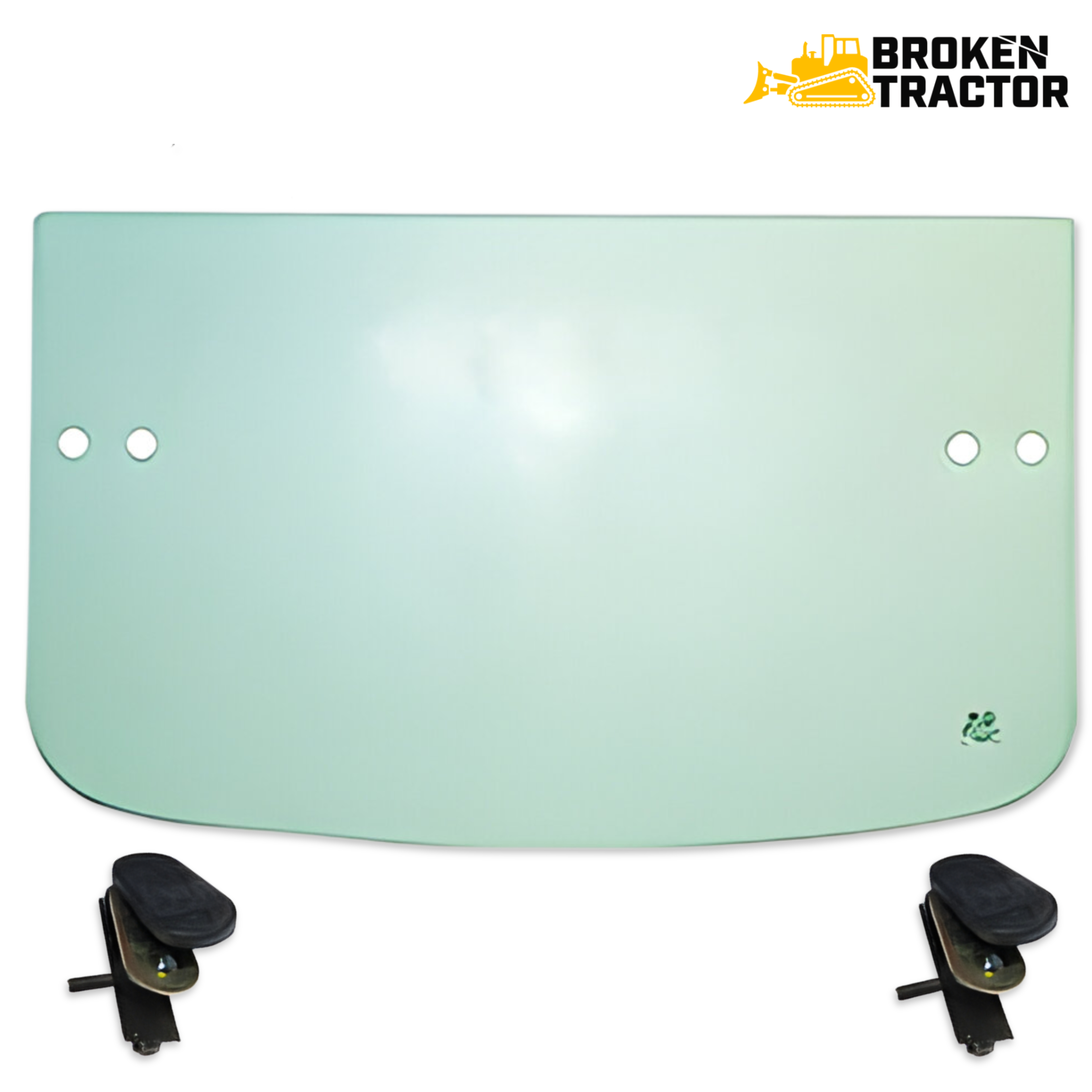 Komatsu Lower Windshield Glass | Broken Tractor | 20Y-54-361
