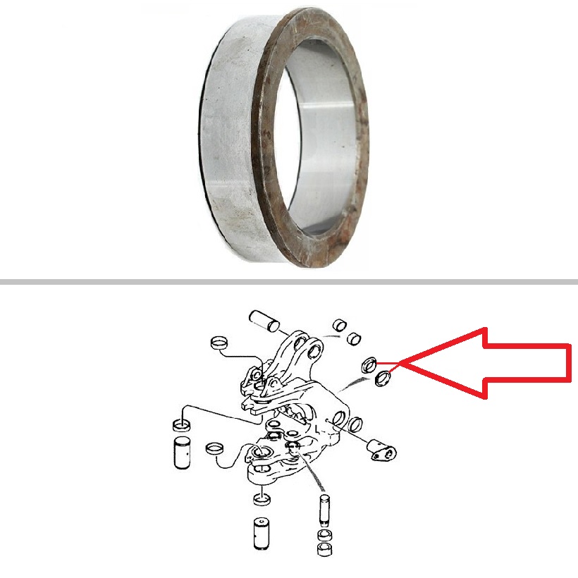 Case Backhoe Swing Tower Bushing, Inner Swing Pivot -- 121778A1