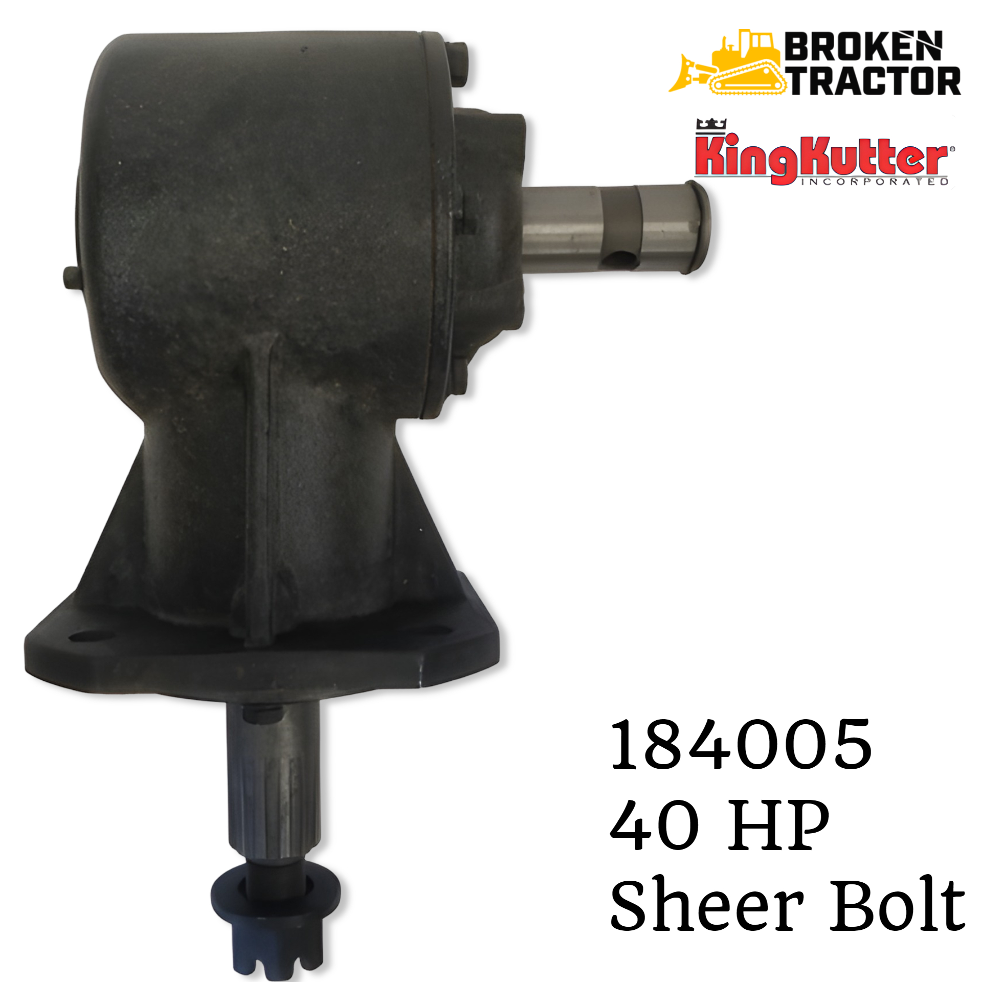 キングダム 40〜71.73 King Kutter 40 HP Shear Pin Style PTO Gearbox | Broken Tract