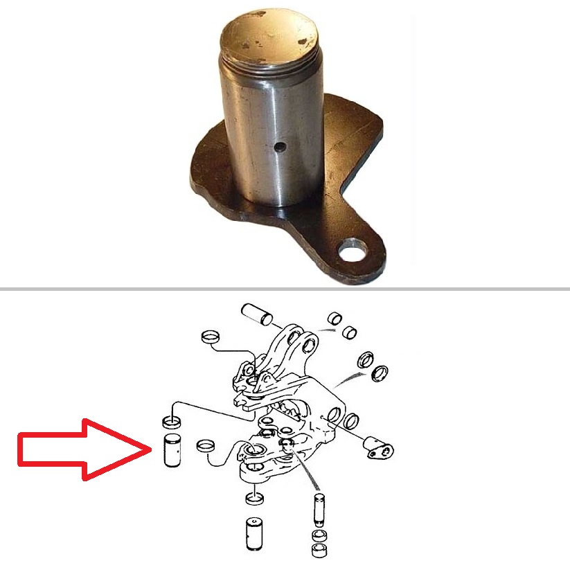 Case Backhoe Pin, Upper Swing Tower to Frame -- 105749A1