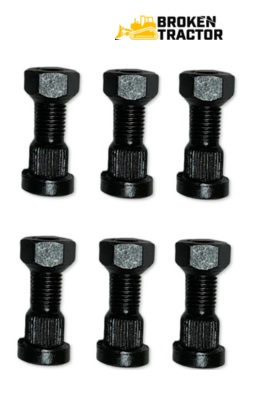 Case Stud & Nut Set (9/16) – 6 Pack | Broken Tractor
