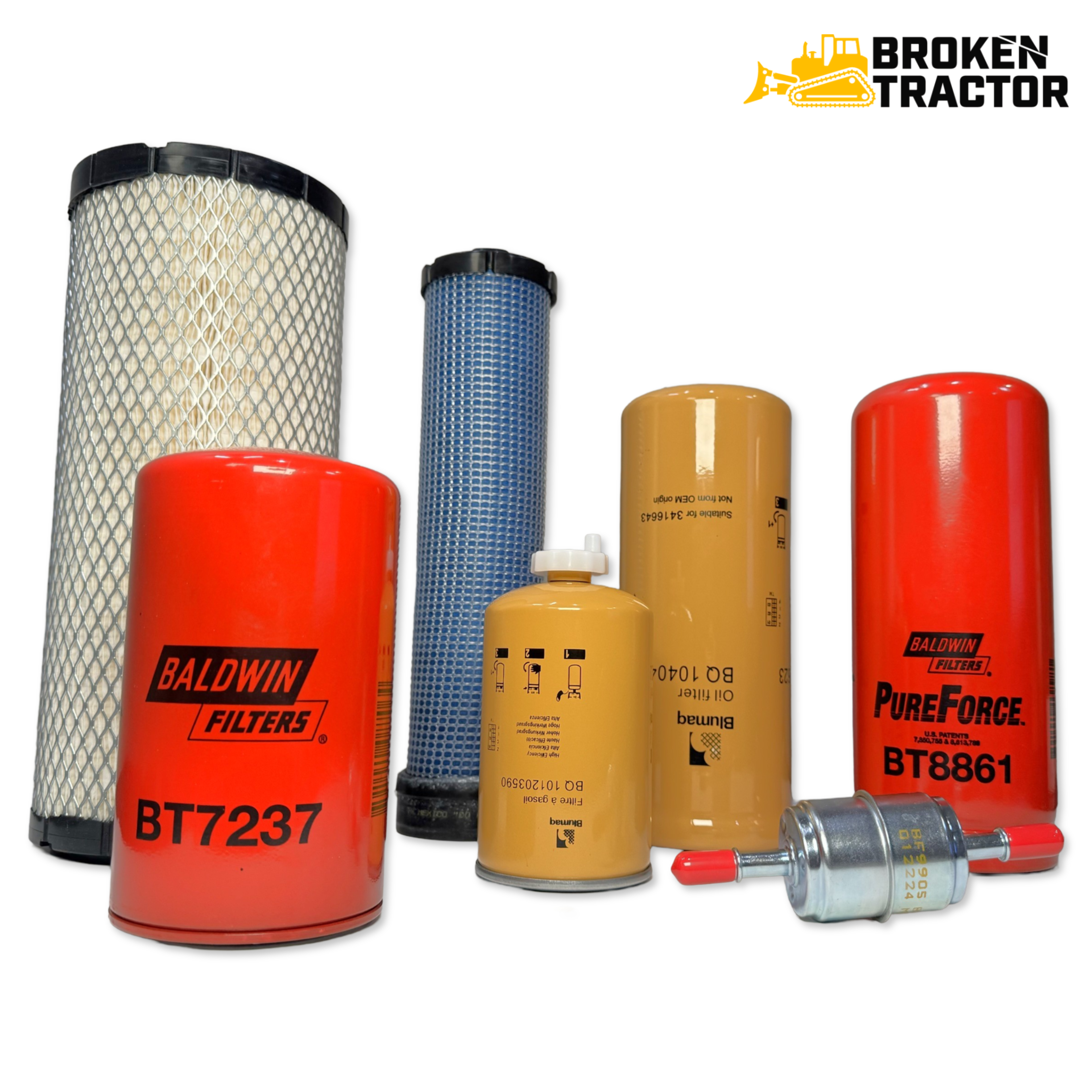 Case 445 Filter Kit | Broken Tractor | 222425A1, 87010593