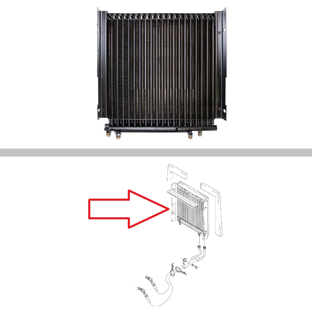 Case Backhoe Hydraulic Oil Cooler Broken Tractor