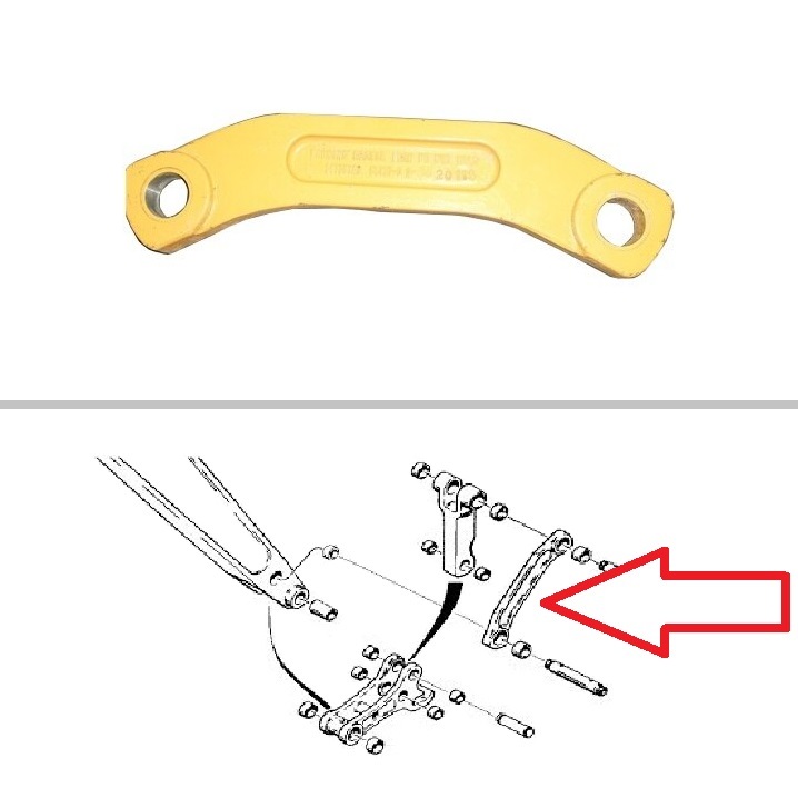 Case Backhoe Used Bucket Link -- 348706A1