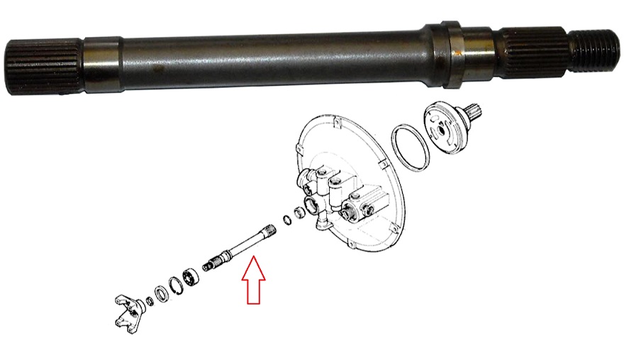 Case Backhoe Torque Converter Output Shaft -- A186527