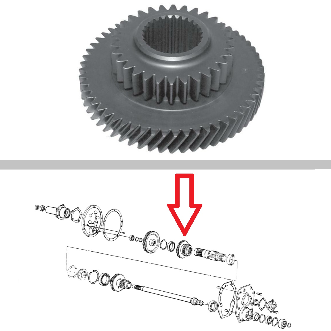 Ford Transmission Countershaft Gear With 30 and 56 Teeth --