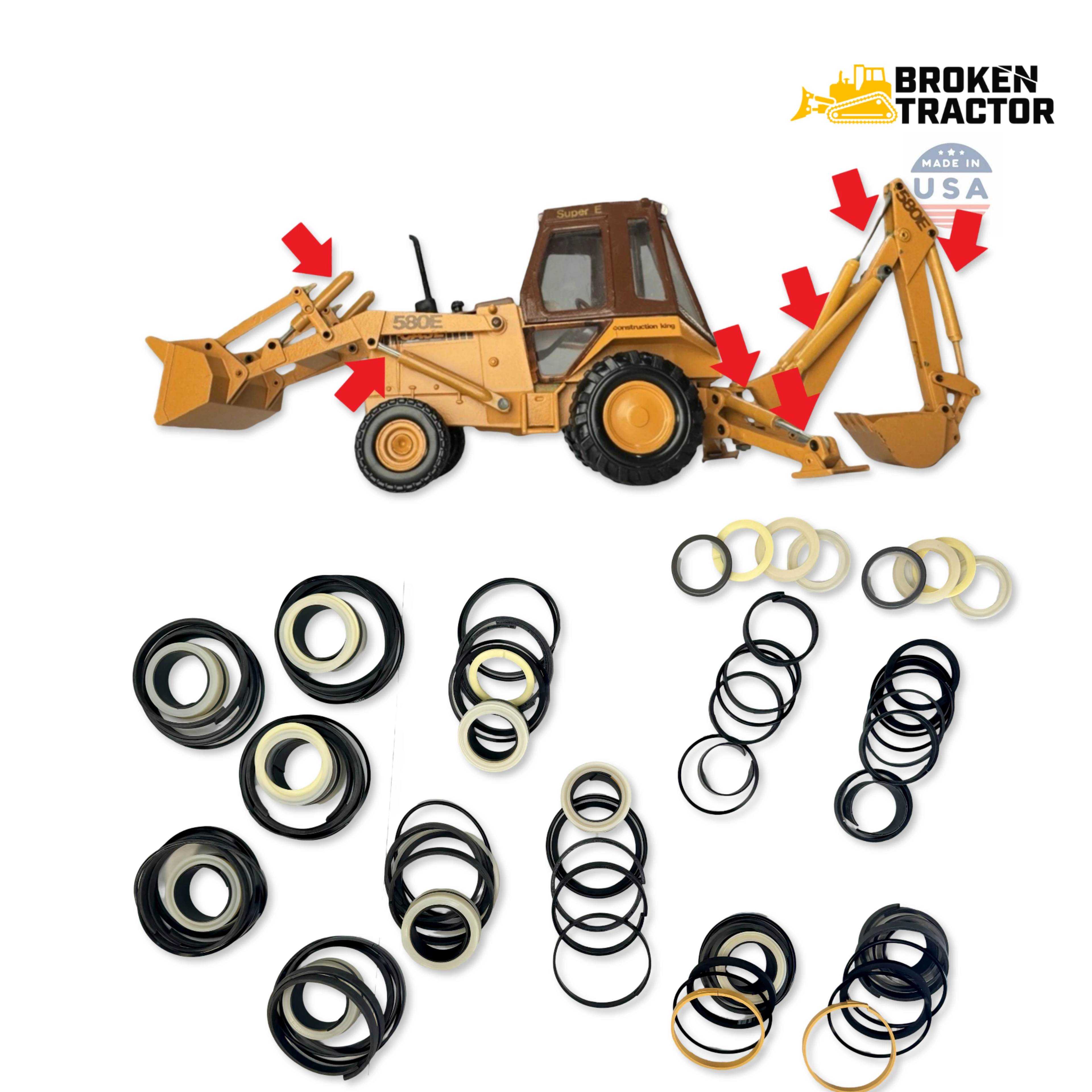 Case 580b Backhoe Cylinder Rebuild Kits