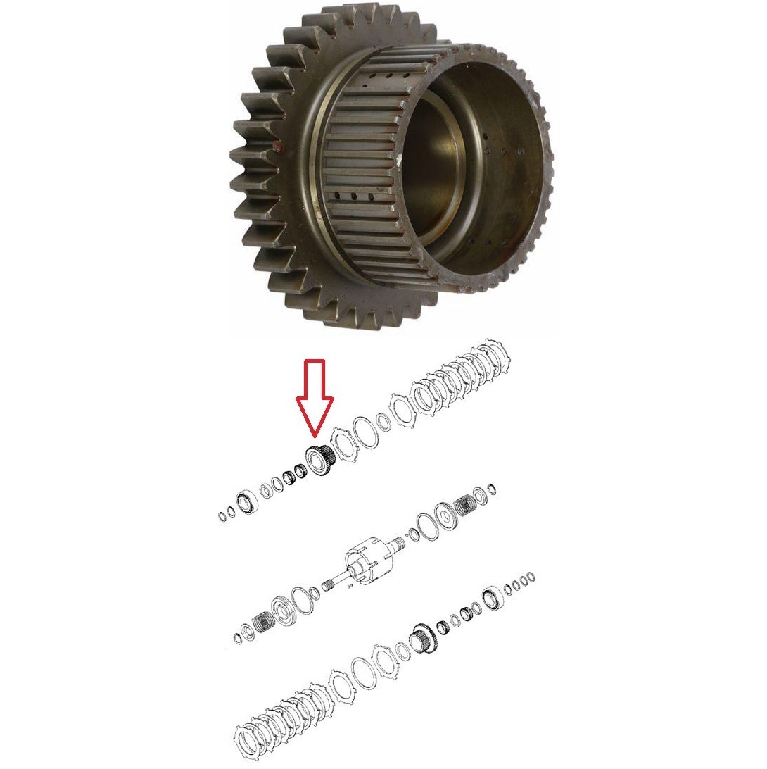 Case Backhoe Transmission Input Shaft Gear, 35 Tooth -- 181228A2