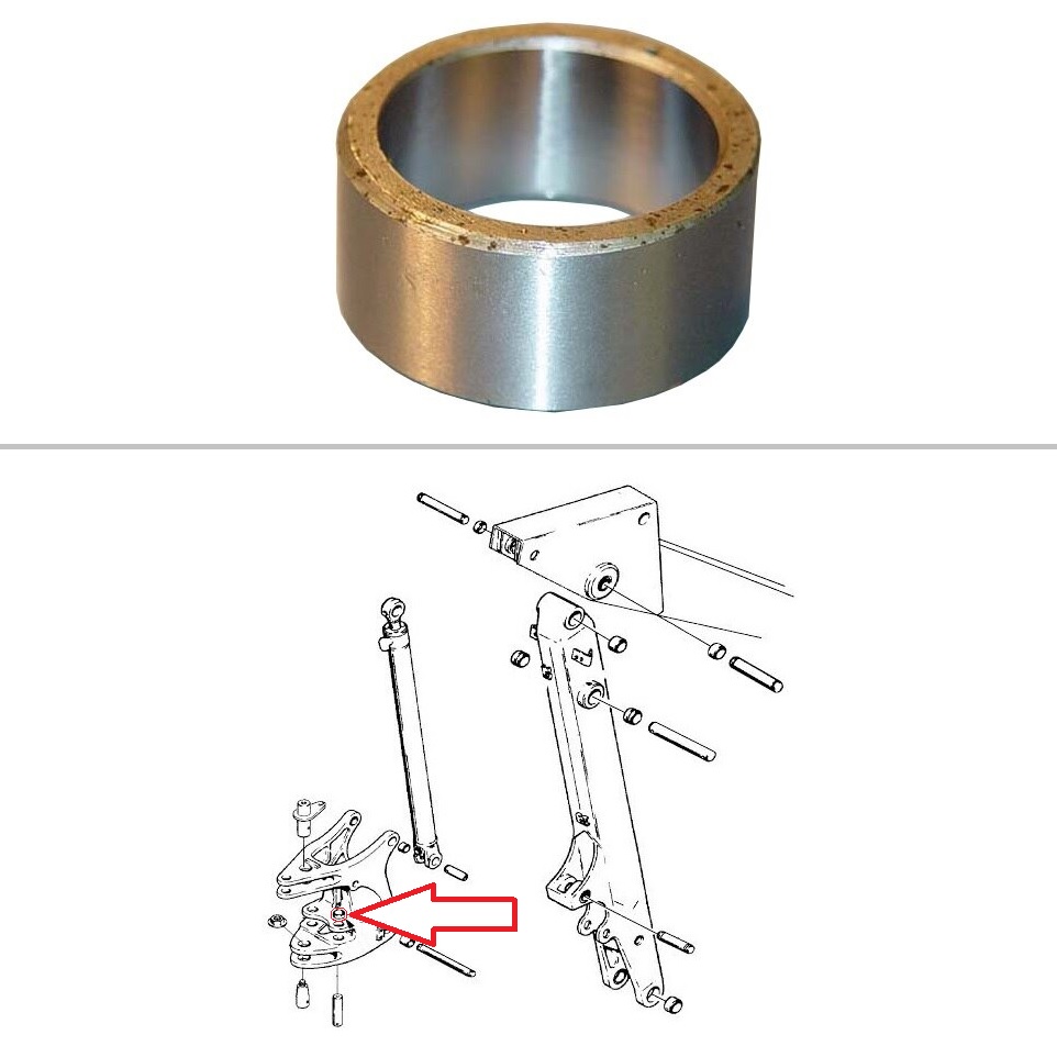 Case Backhoe Bushing, Swing Tower at Swing Cylinder - D94018