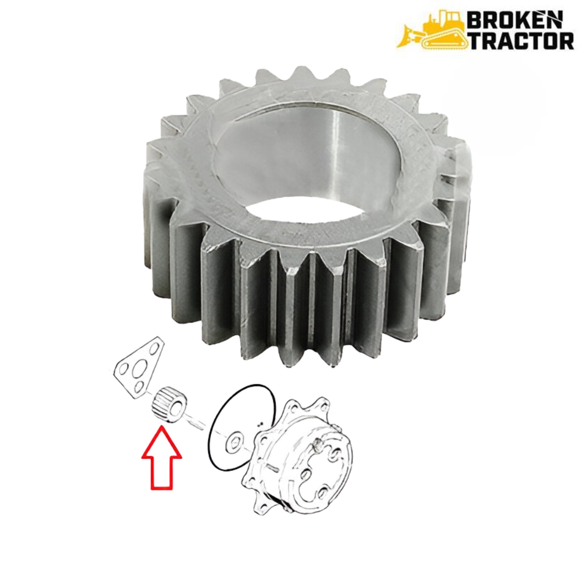 Front Axle Planetary Gear | Broken Tractor | 85806014