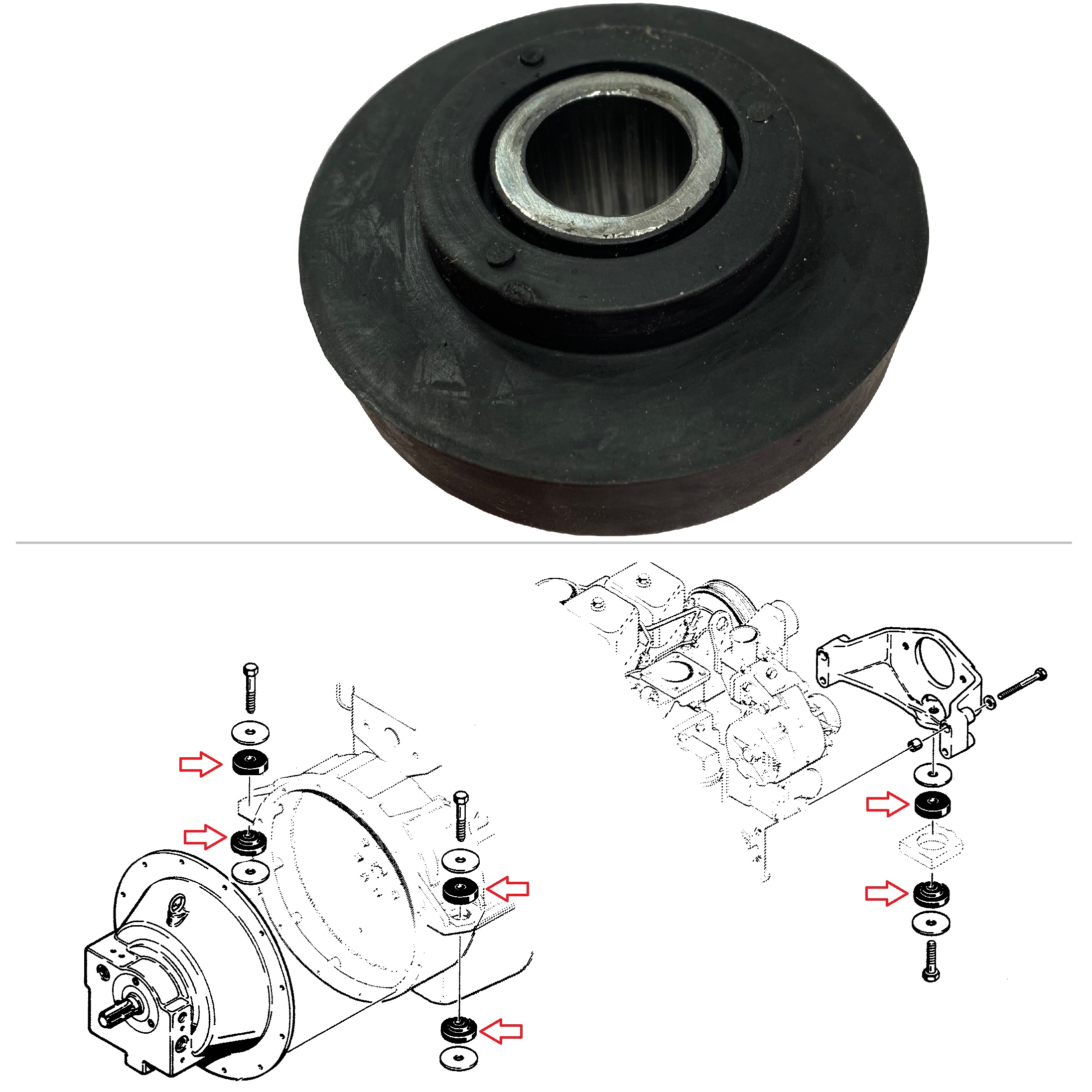Case Backhoe Engine Motor Mounts Broken Tractor