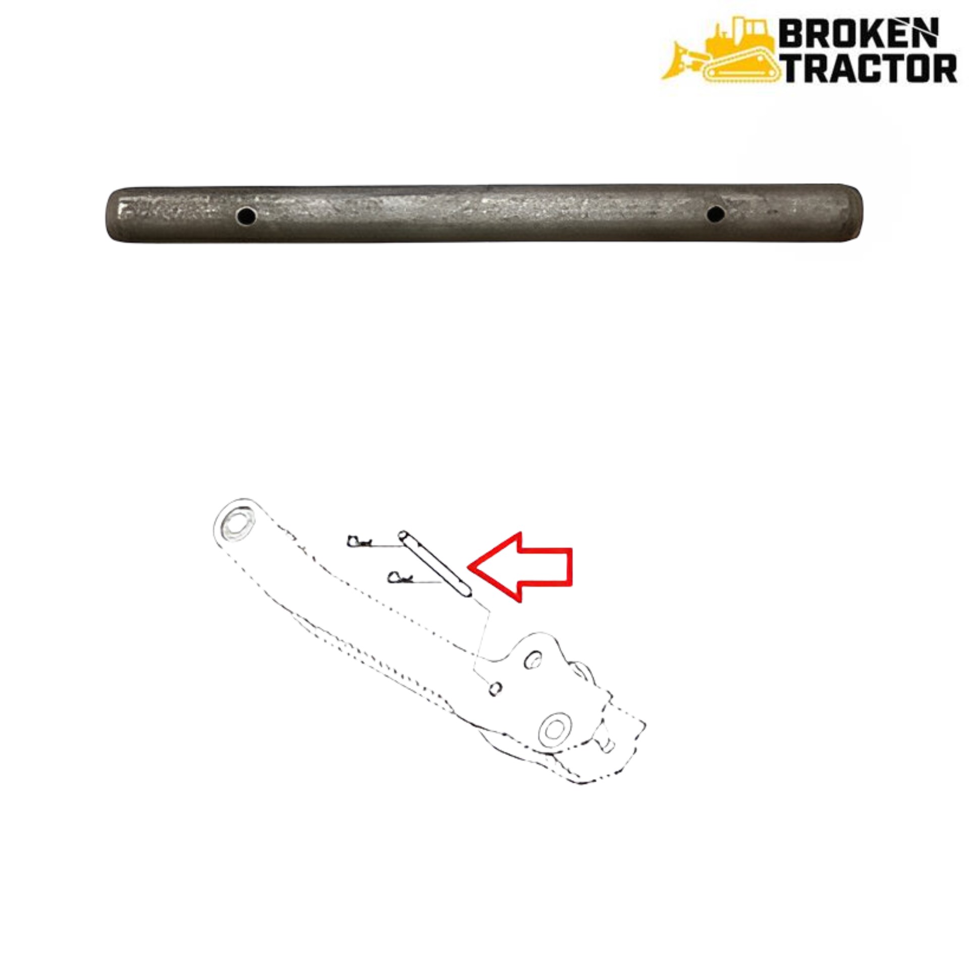 JD Stabilizer Pin 310D–410L | Broken Tractor | T184988