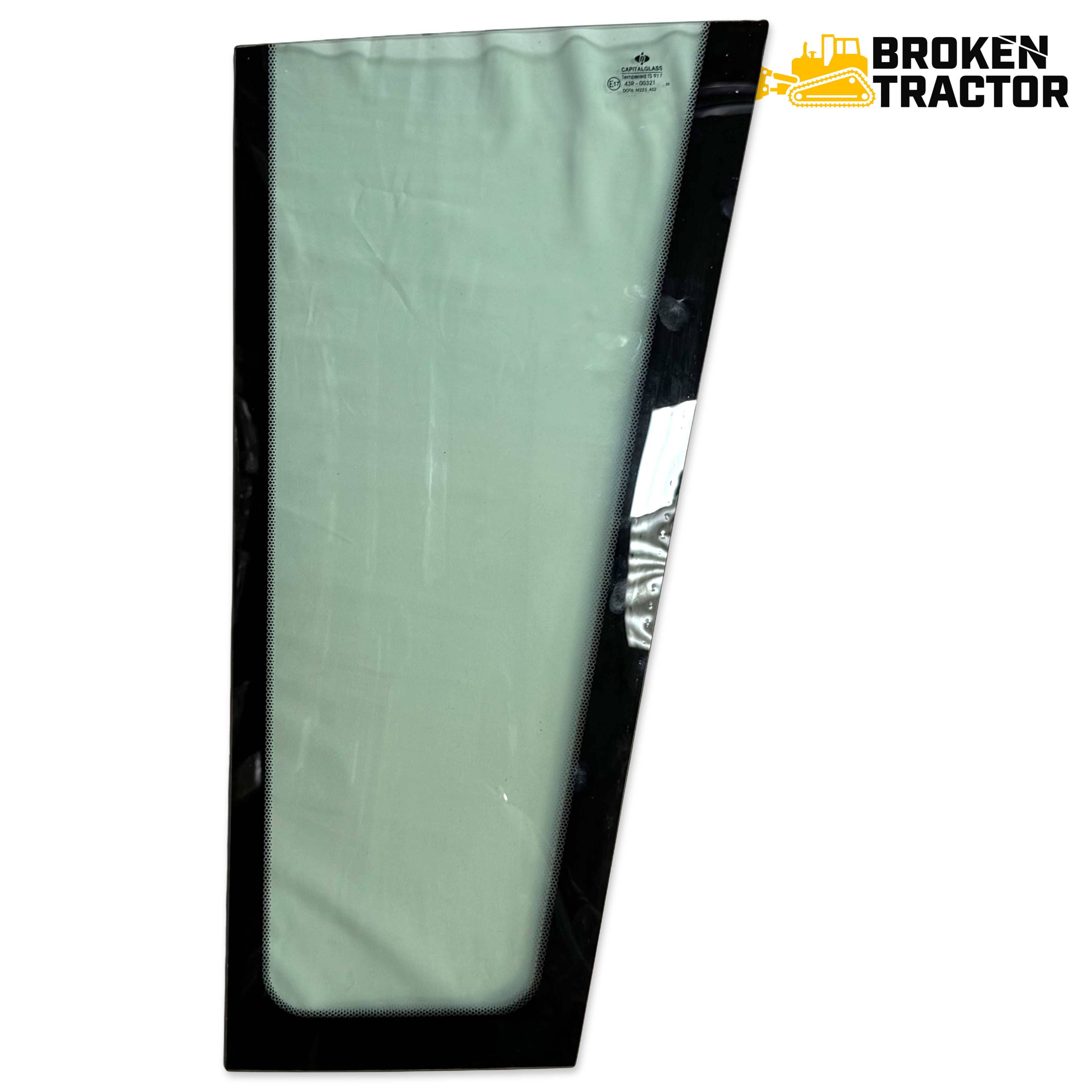 John Deere Backhoe Lower Right Side Windshield Glass -- T191
