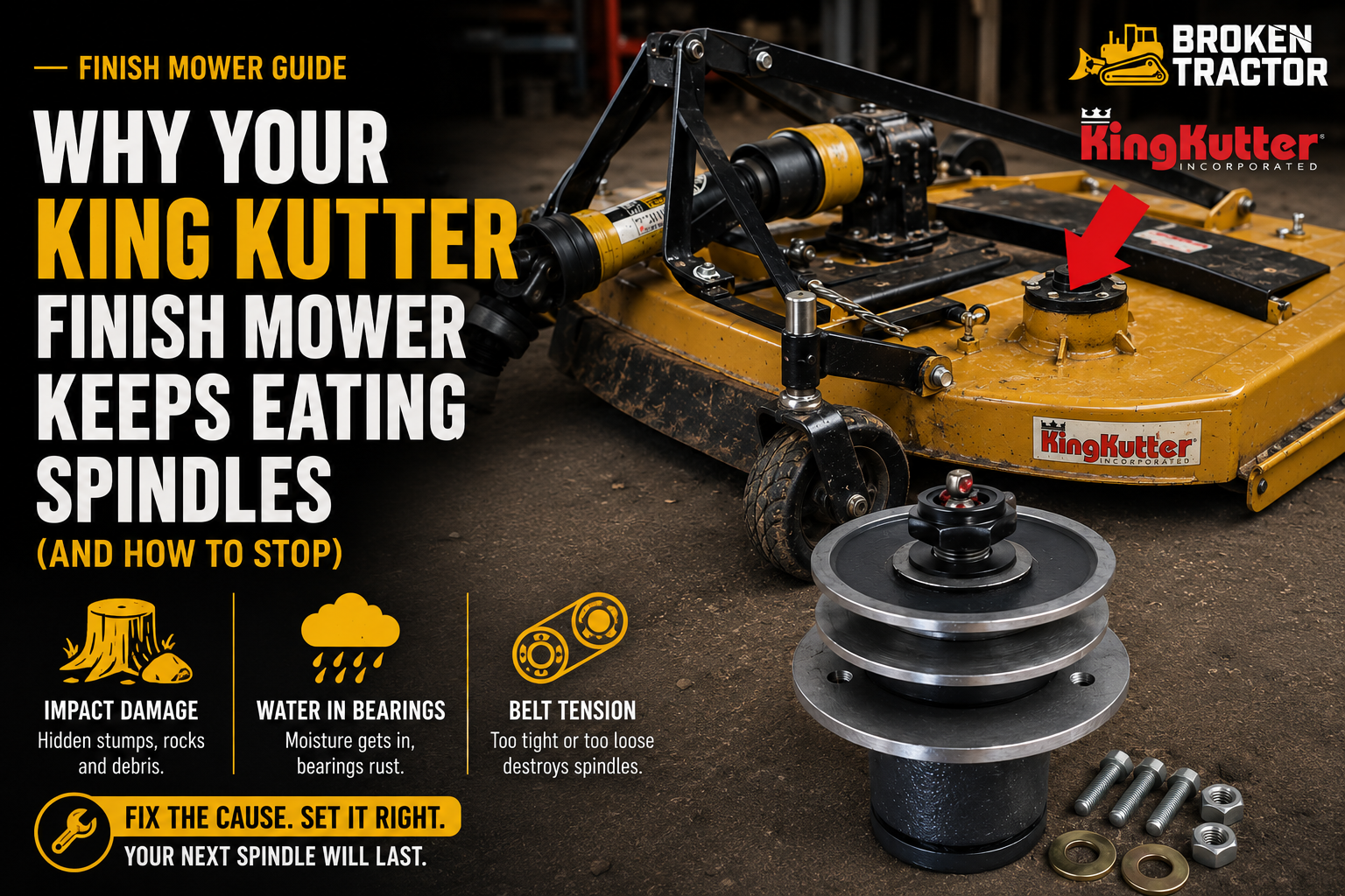 Why Your King Kutter Finish Mower Keeps Eating Spindles (and How to Stop)