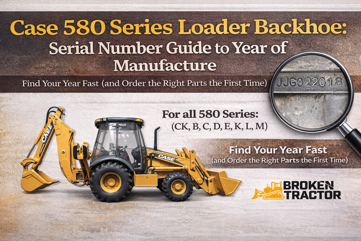 Case 580 Series Loader Backhoe Serial Number Guide: Find Your Year Fast (and Order the Right Parts the First Time)