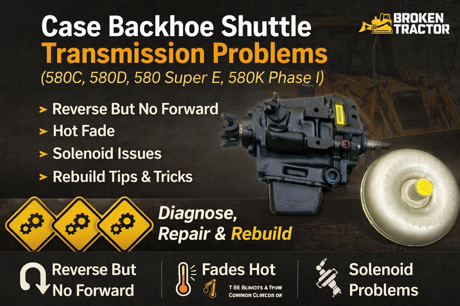 Case 580 Shuttle Transmission Problems: The 3 Symptoms That Tell You What’s Worn