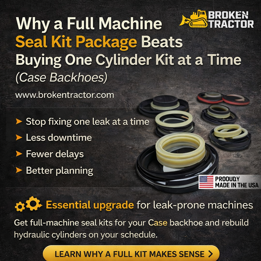 Why a Full Machine Seal Kit Package Beats Buying One Cylinder Kit at a Time (Case Backhoes)