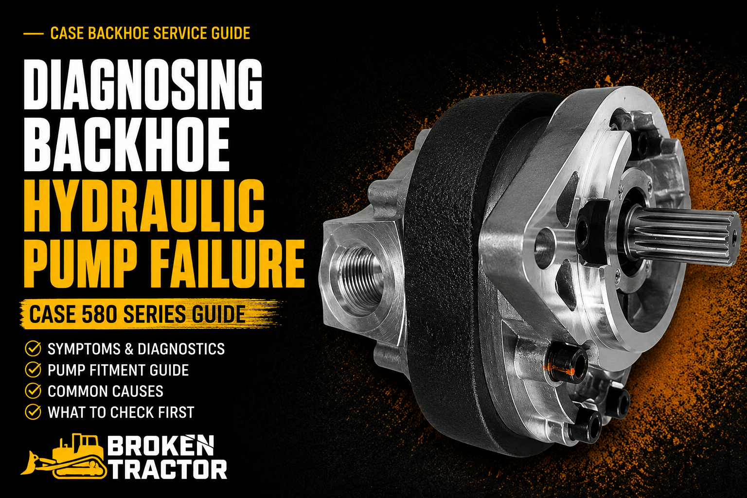 Diagnosing Backhoe Hydraulic Pump Failure on a Case 580
