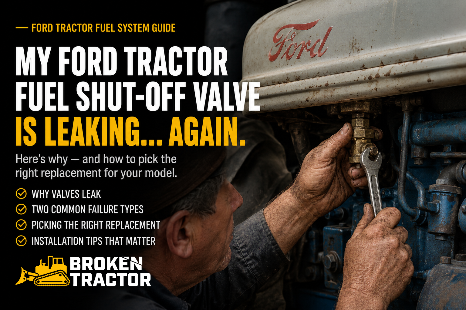 My Ford Tractor Fuel Shut-Off Valve Is Leaking… Again.