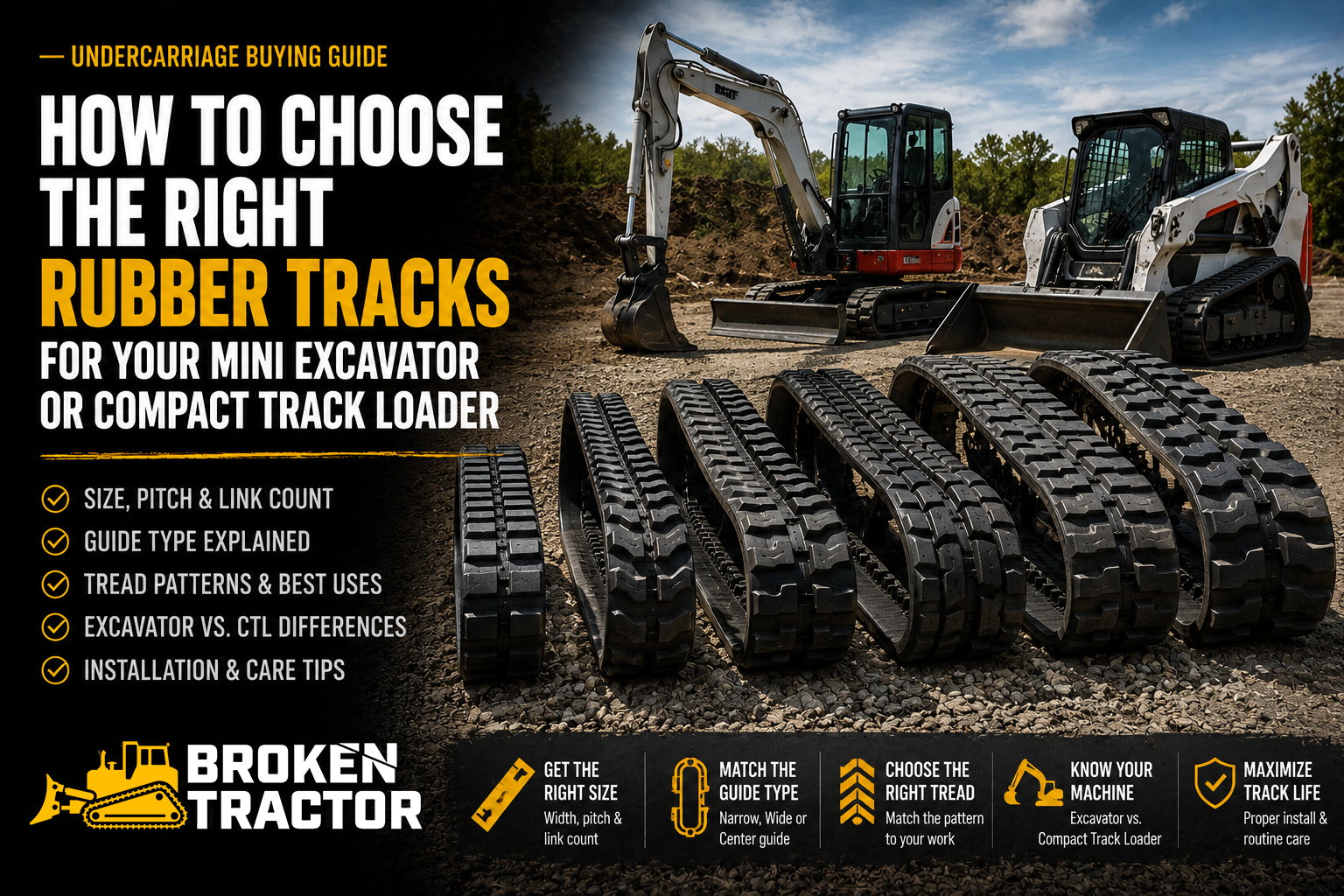 How to Choose the Right Rubber Tracks for Your Mini Excavator or Compact Track Loader