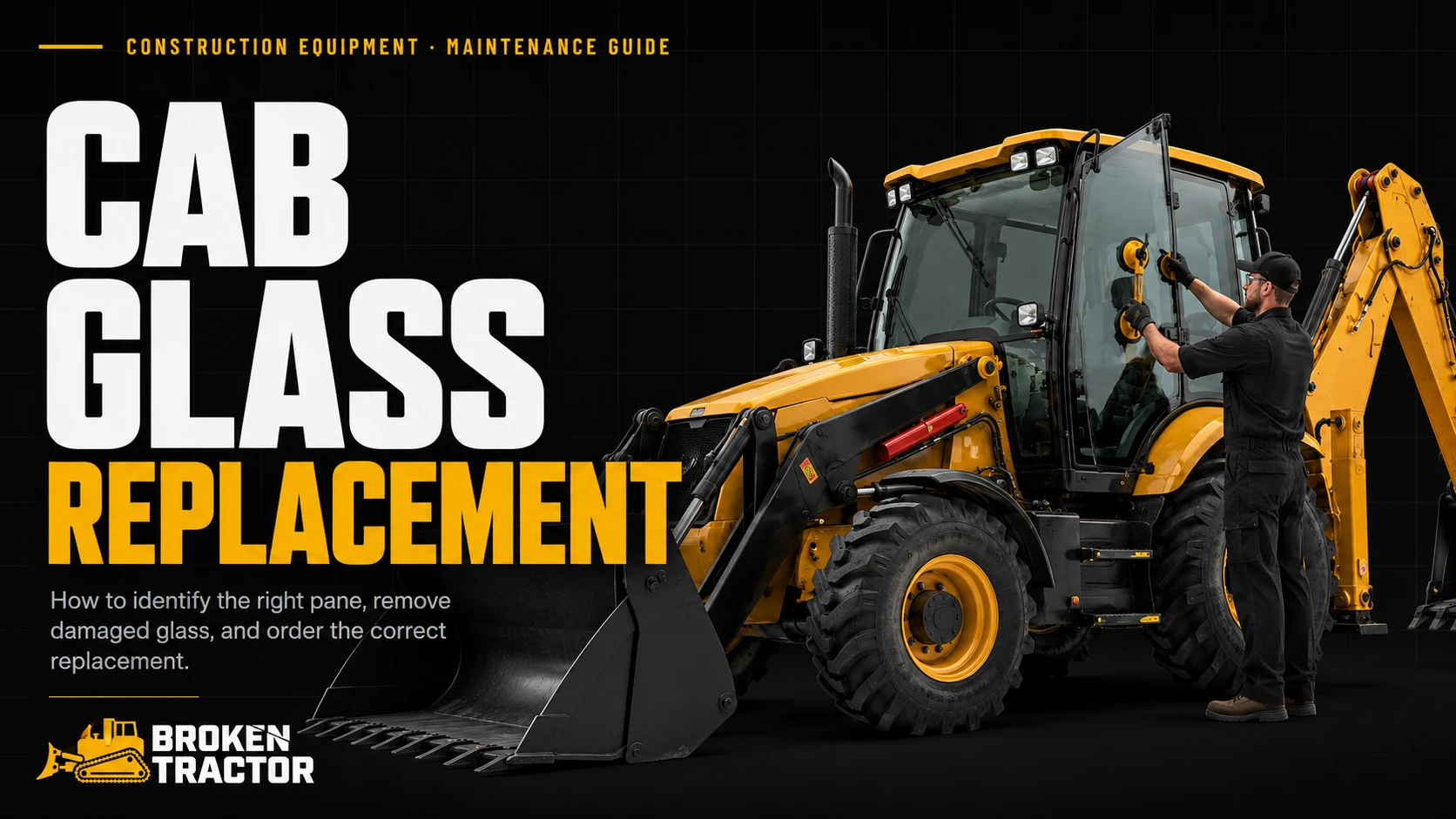 How to Replace Cab Glass on Skid Steers, Backhoes, and Excavators (Without Wrecking the Frame)
