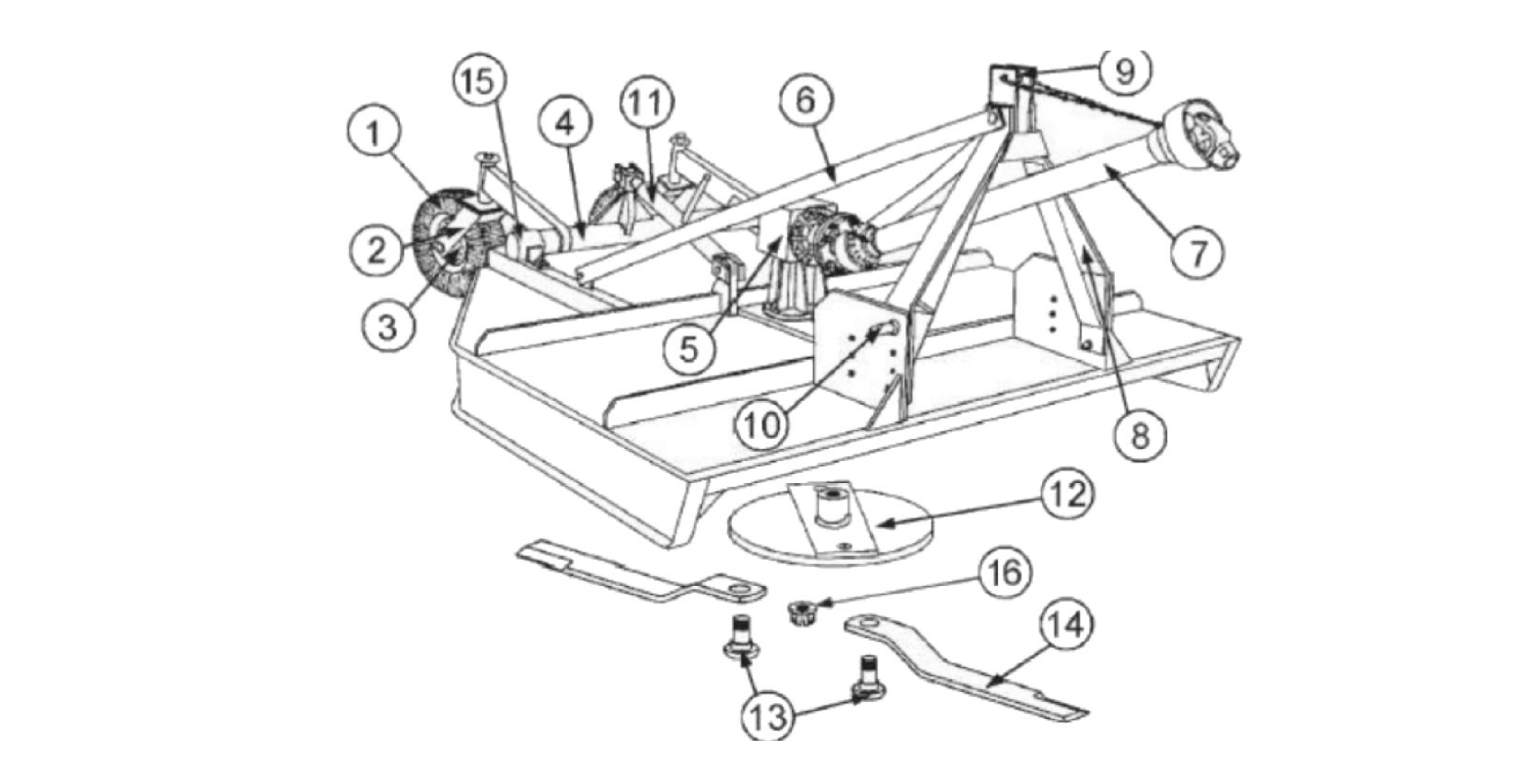 King Kutter Finish Mower Parts Diagram 8532