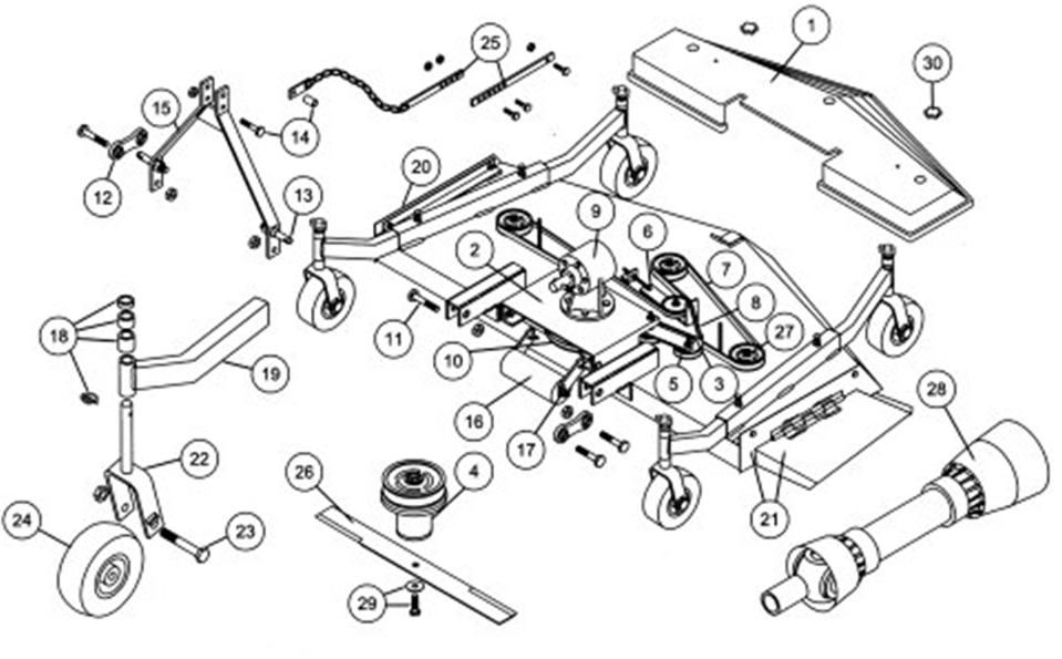 King Kutter Brush Hog Parts Diagram