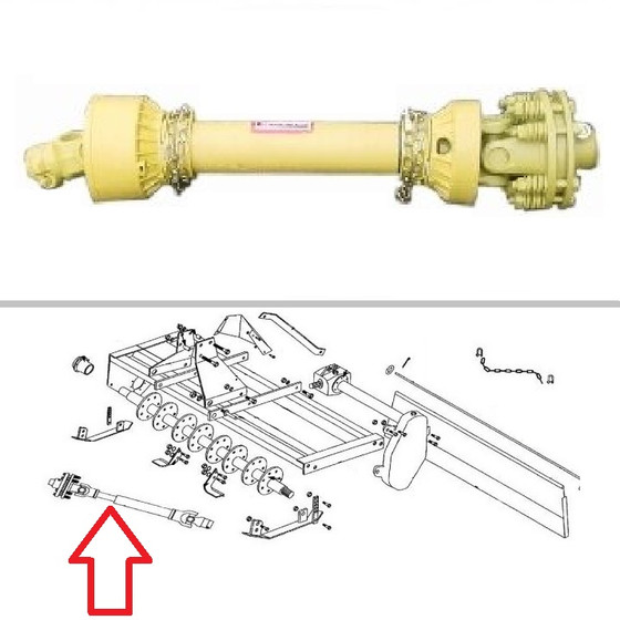 ひつじ Woods Rotary cutter PTO Shaft with 2-disc slip clutch part