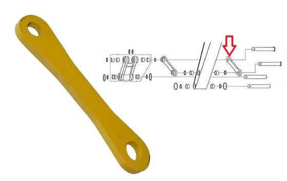 John Deere Excavator Right Hand Dipper Link -- 3075524