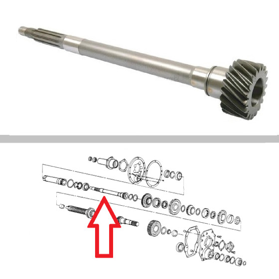 TRA-F-3797017-AA Input Shaft 25/20T, 19.10