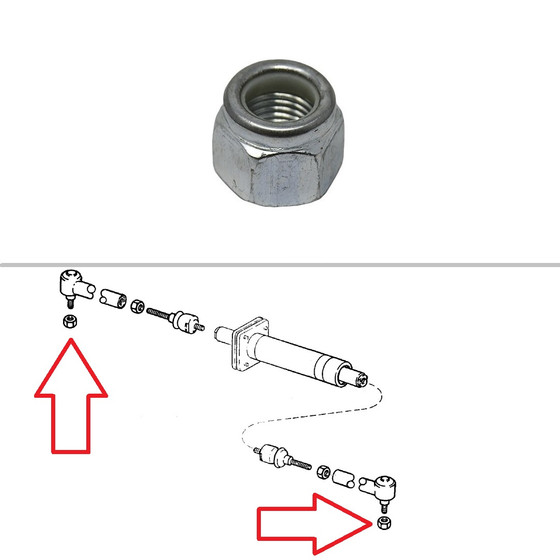 Case Backhoe Tie Rod End Lock Nut 85805982