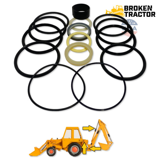 Case 580B, 580C Backhoe Cylinder Kit Dipper, Swing, Stabilizer