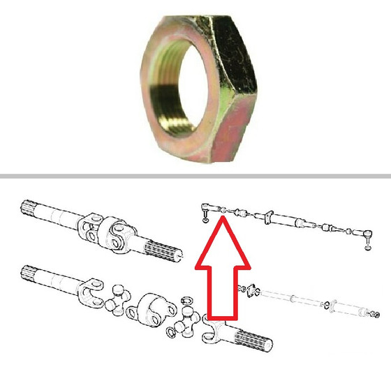 Case Backhoe Left Hand Tie Rod Jam Nut 81878551