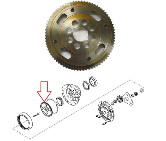 Case Backhoe Front Axle Hub Carrier Gear -- 295581A1 | Broke