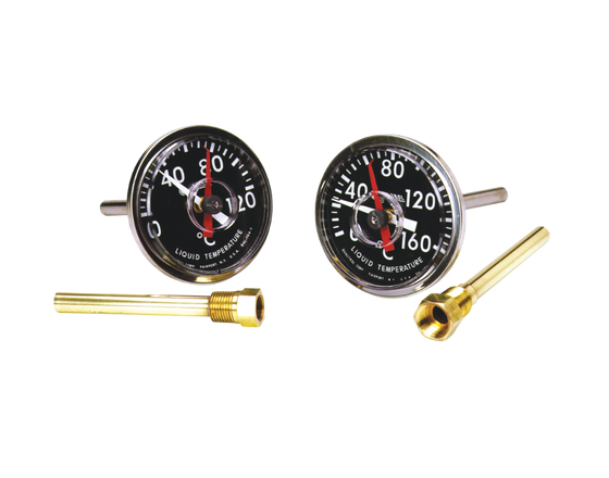 Side mounting bi-metal thermometers with temperature indication and resettable maximum temperature pointer. Clear indication of temperature with 4” (101 mm) dial.