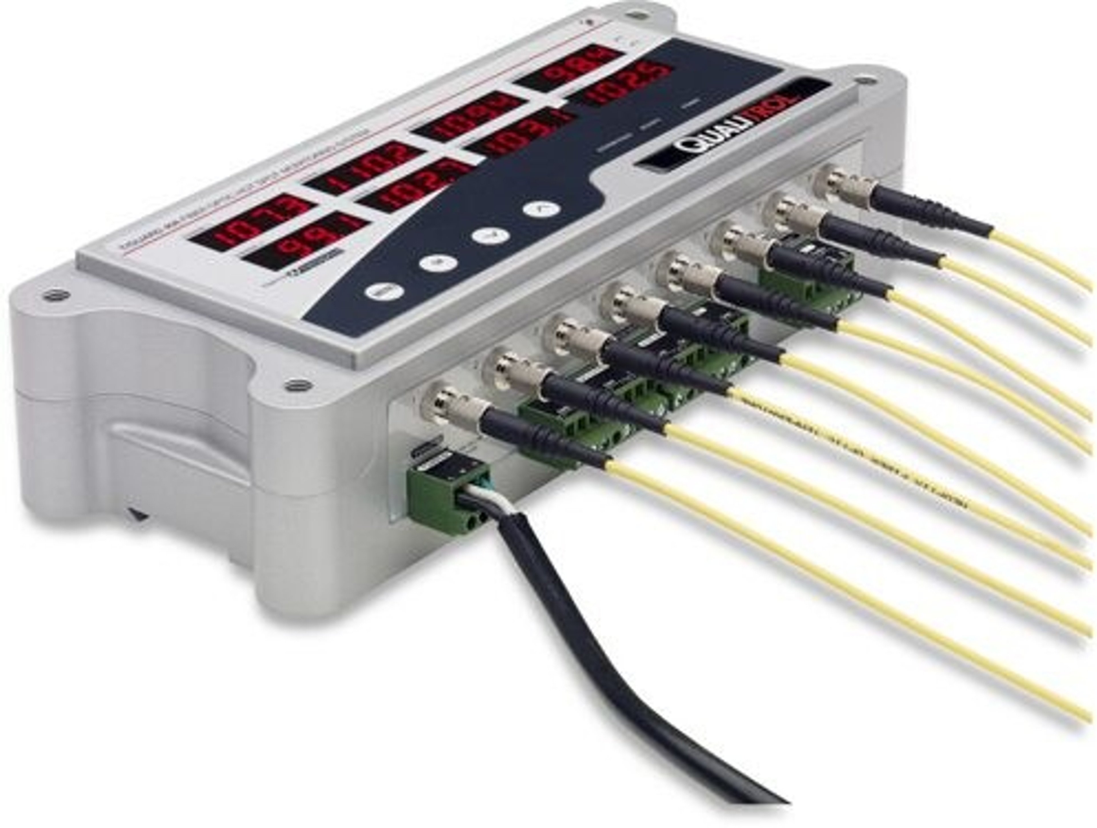 Rugged and full featured multi-channel fiber optic real-time hot spot monitoring system for dry-type and oil-filled transformers