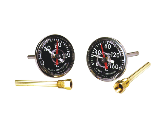 Side mounting bi-metal thermometers with temperature indication and resettable maximum temperature pointer. Clear indication of temperature with 4” (101 mm) dial.