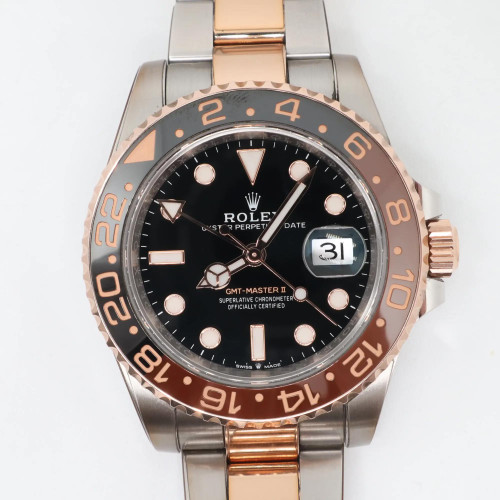 Rolex GMT-Master II Rootbeer Rose Gold Automatic Men Watch 126711CHNR