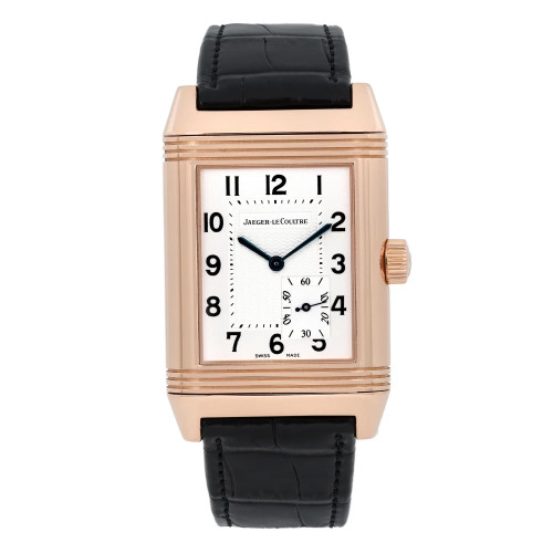 Front Full View Of Jaeger-LeCoultre 240.214 Rose Gold Watch Pre Owned Condition Excellent