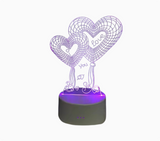 Romantic Heart-Shaped LED Lamp