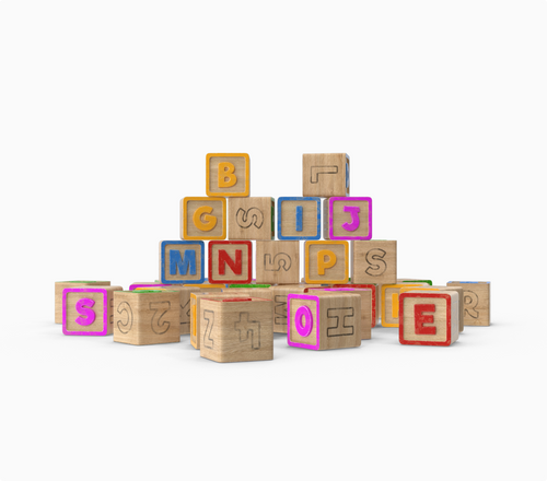 Educational & Colorful Wooden Alphabet Blocks