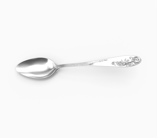 Elegant Name Engraved Silver Spoon
