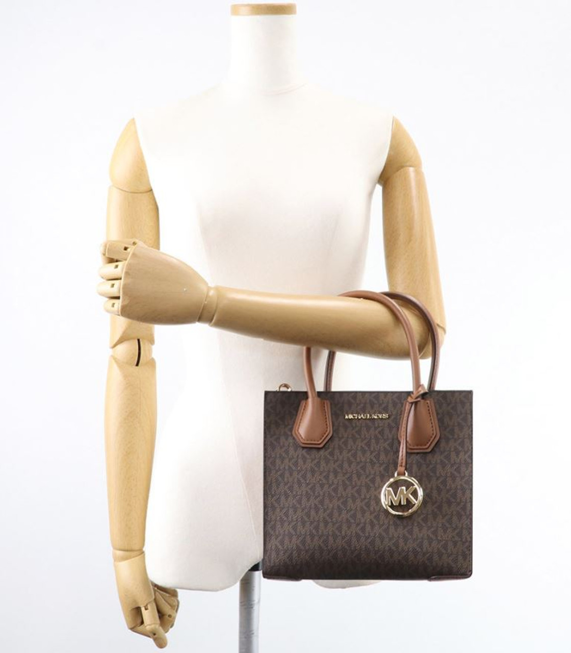 MICHAEL KORS MERCER MEDIUM MESSENGER CROSSBODY SATCHEL POWDER  (BROWN)35S1GM9M2B-200 - AllGlitters