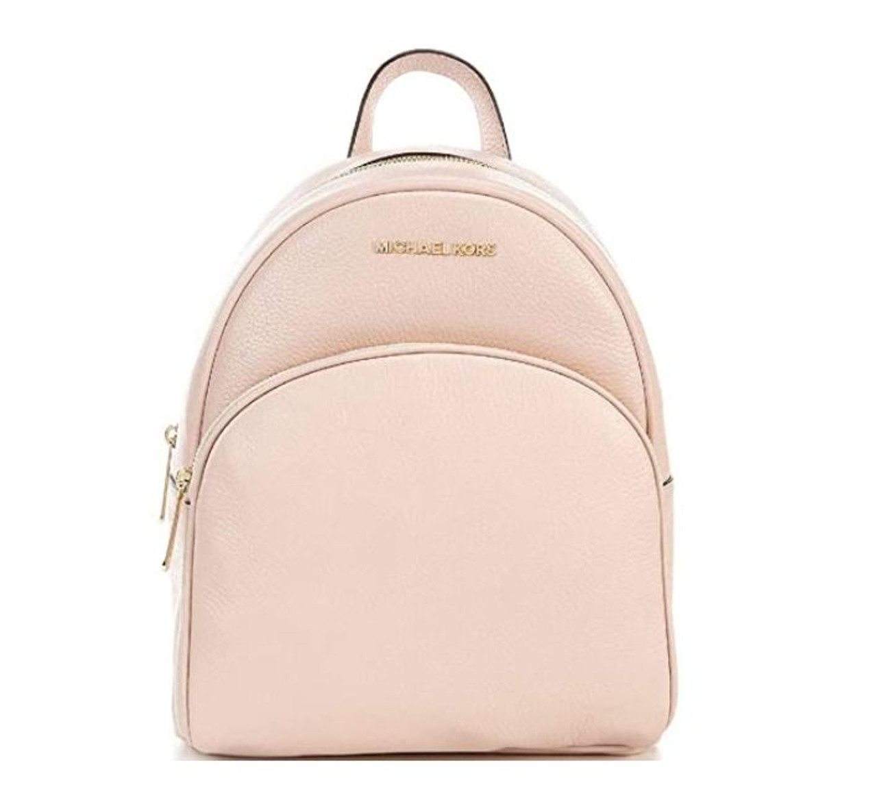 Michael Kors Abbey Medium Pebbled Leather Backpack - Soft Pink  38T0GAYB2L-187 - AllGlitters