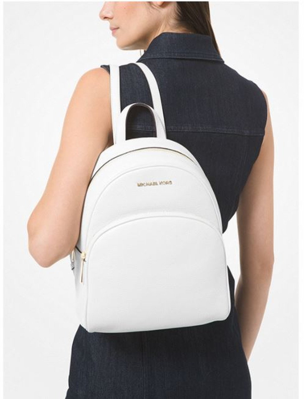 michael kors abbey backpack white