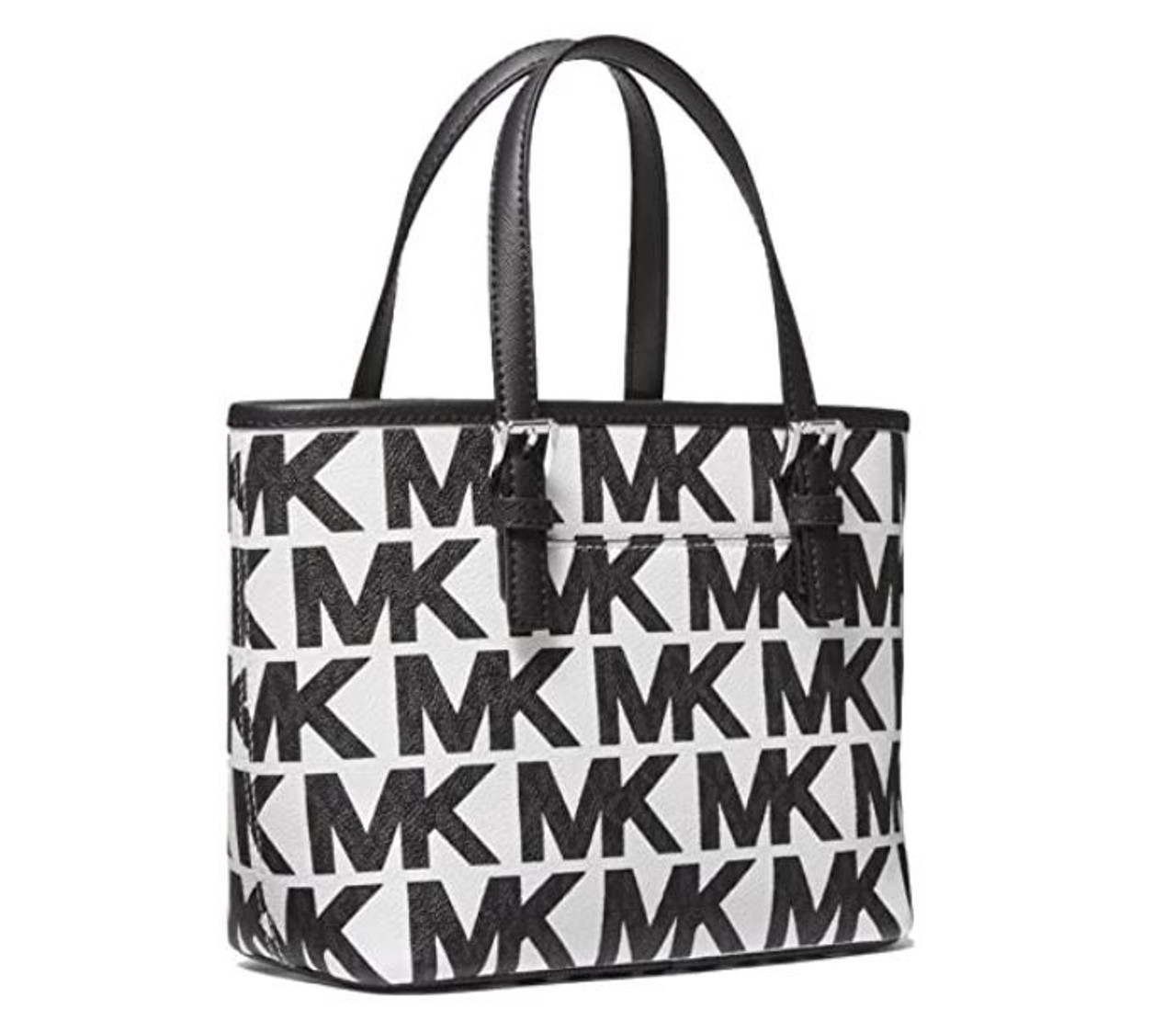 MICHAEL Michael Kors Jet Set Travel Travel Tote Optic Whiteblack