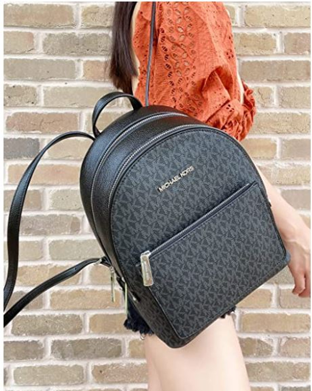 Michael Kors Kenly Medium Adina Backpack Pebbled Leather Vanilla