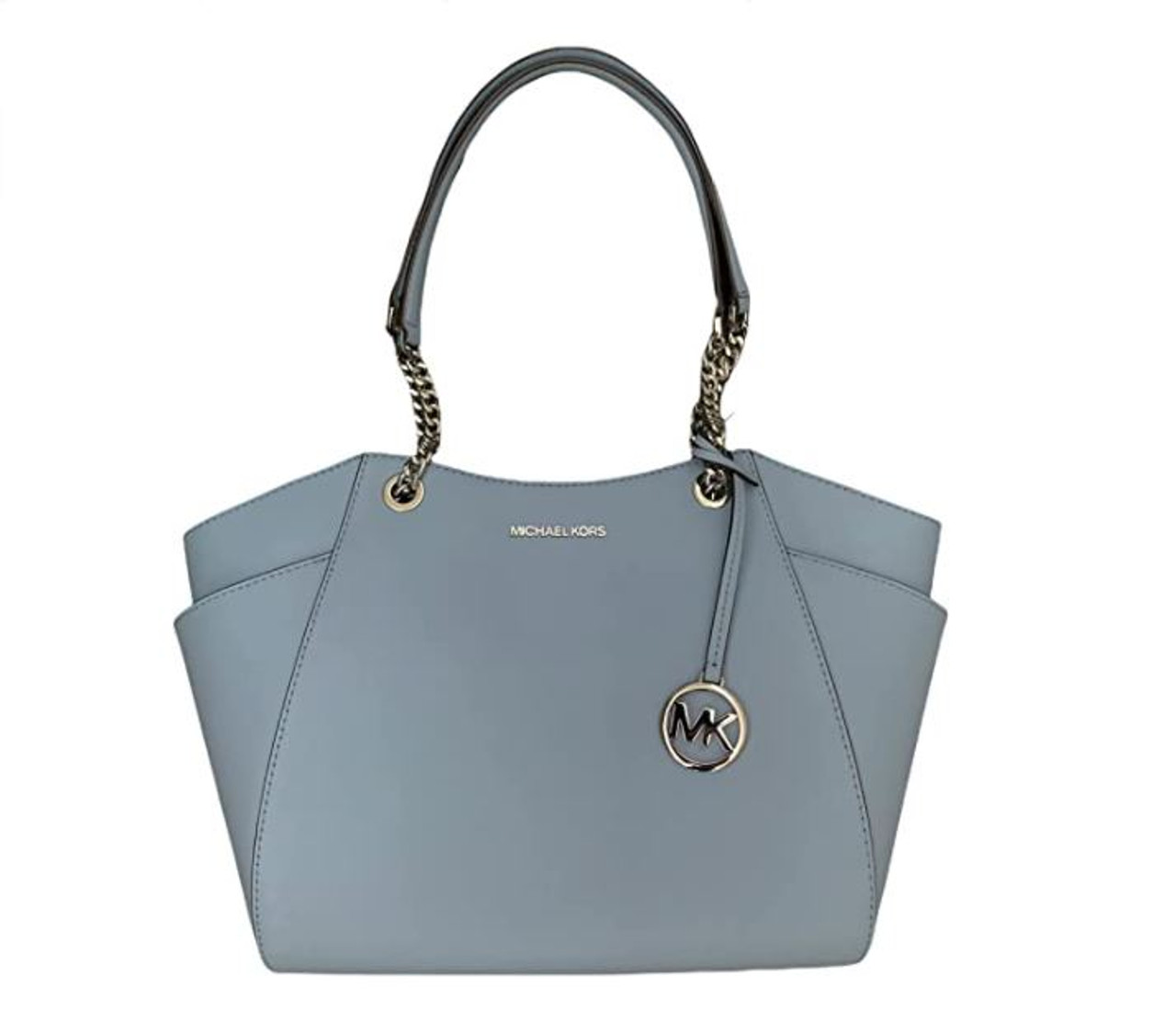 Michael Kors Women's Jet Set Travel Large Chain Shoulder Bag (Large, Pale  Blue) 35T5STVT3L-paleblue - AllGlitters